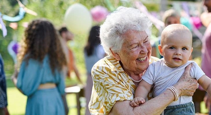Grandma Holding a baby